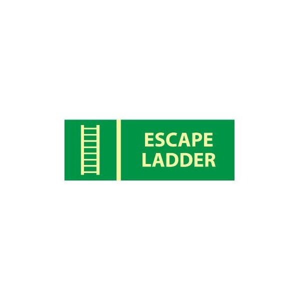 Glow Sign Rigid Plastic - Escape Ladder